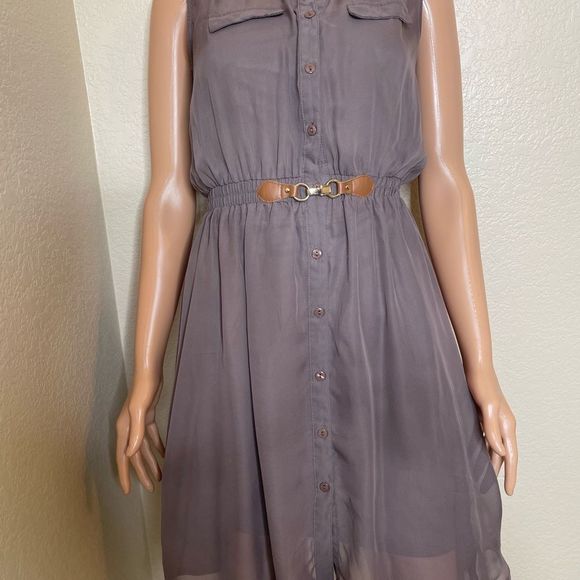 RnB A-Line Sleeveless Knee - Length Summer Tan Dress for Women SZ SM - Picture 11 of 11